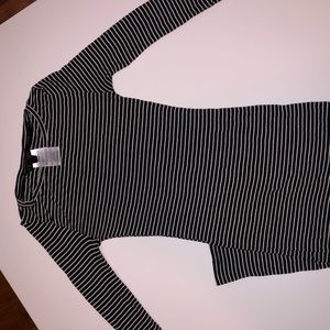 stripe ribbed dress